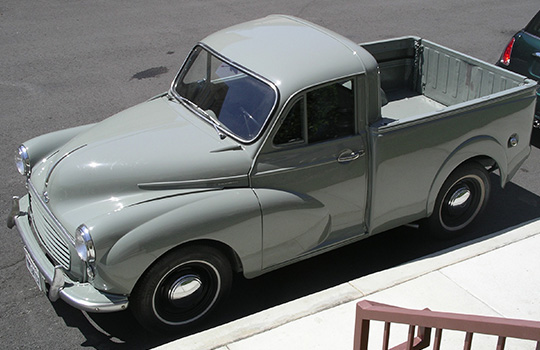 Olaf Engvig's Morris Minor named black hawk