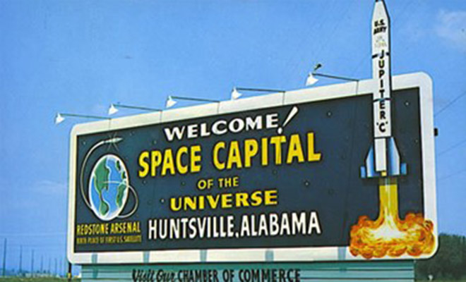 Huntsville and Redstone Arsenal bilboard